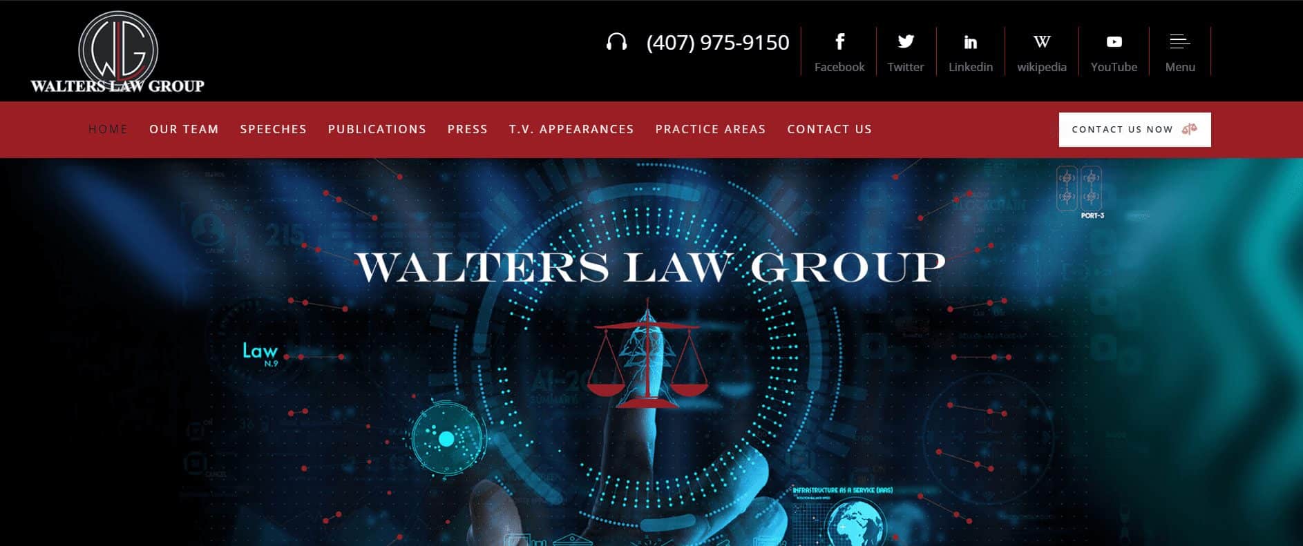 Walters Law Group Website Screen Shot